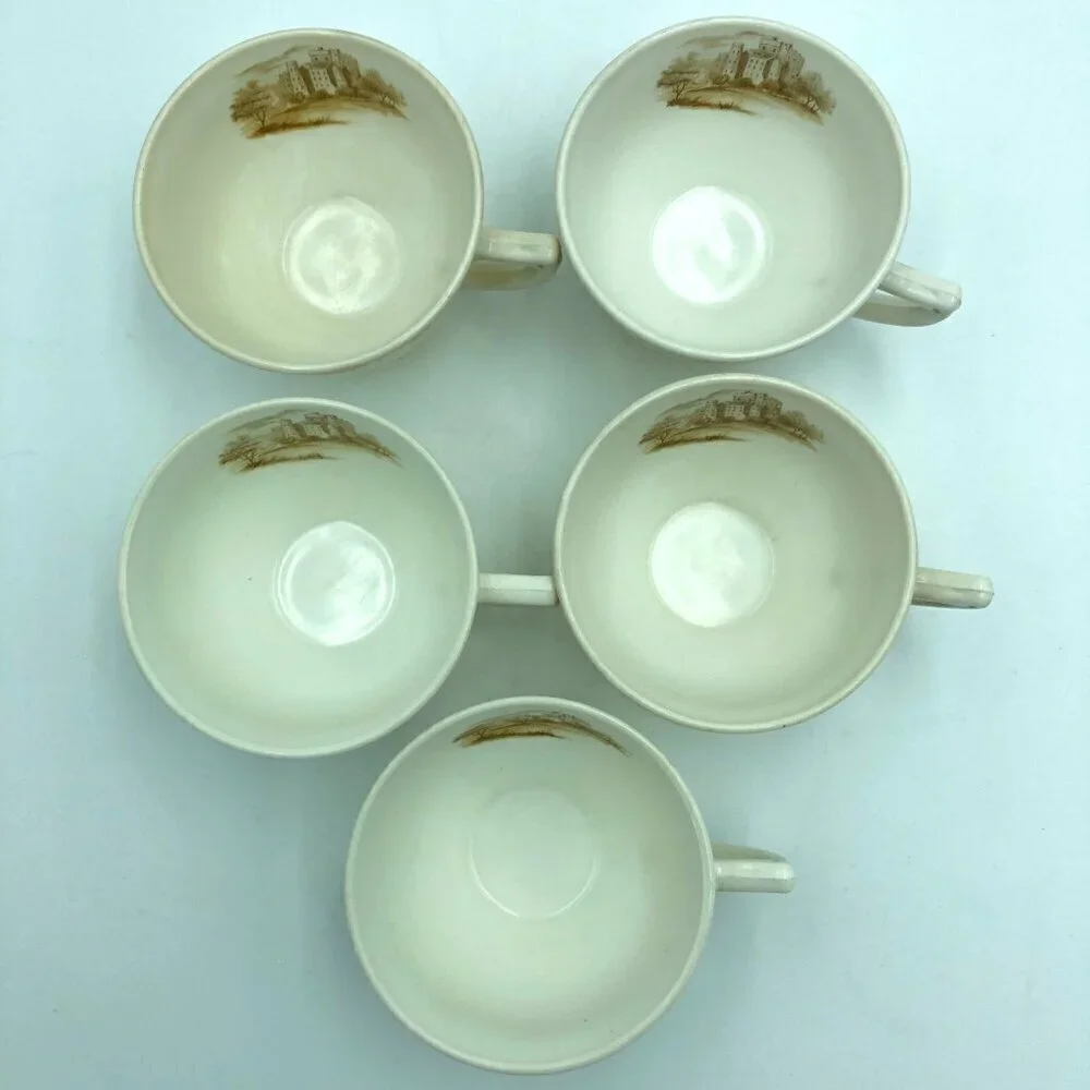 Macbeth Evans Cremax Castle Cups Rare Lot of 5